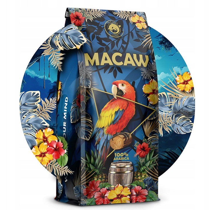 Kawa ziarnista 1kg x2 ŚWIEŻO PALONA Cubana + Macaw ARABICA 100% +