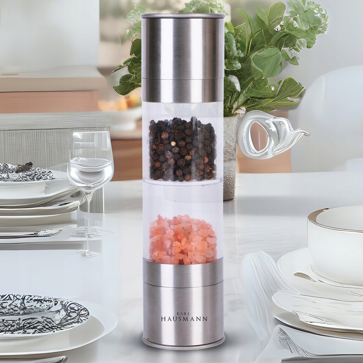 MŁYNEK RĘCZNY DO SOLI i PIEPRZU STALOW MŁYNEK KARL HAUSMANN