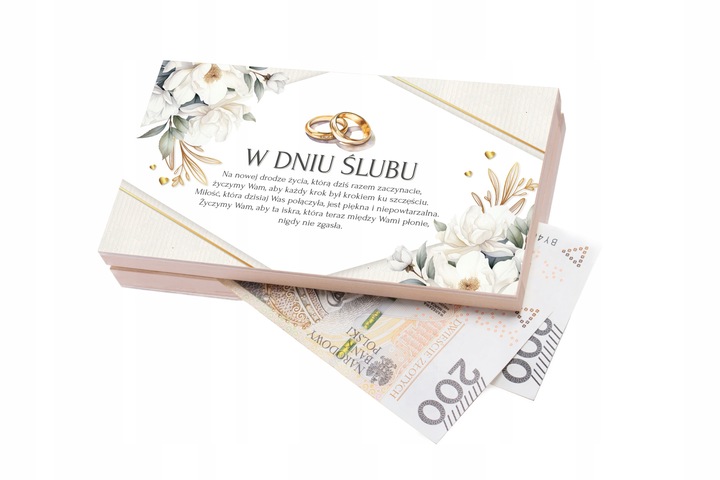 PUDEŁKO NA PIENIĄDZE ŚLUBNE drewniane pudełko z życzeniami na ślub