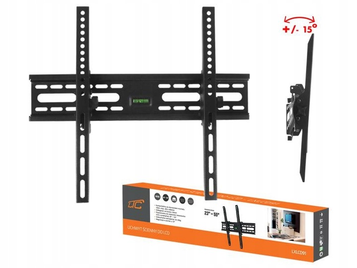 Uchwyt LCD Mocowanie TV Wieszak na Telewizor 23 - 55 do Ściany VESA