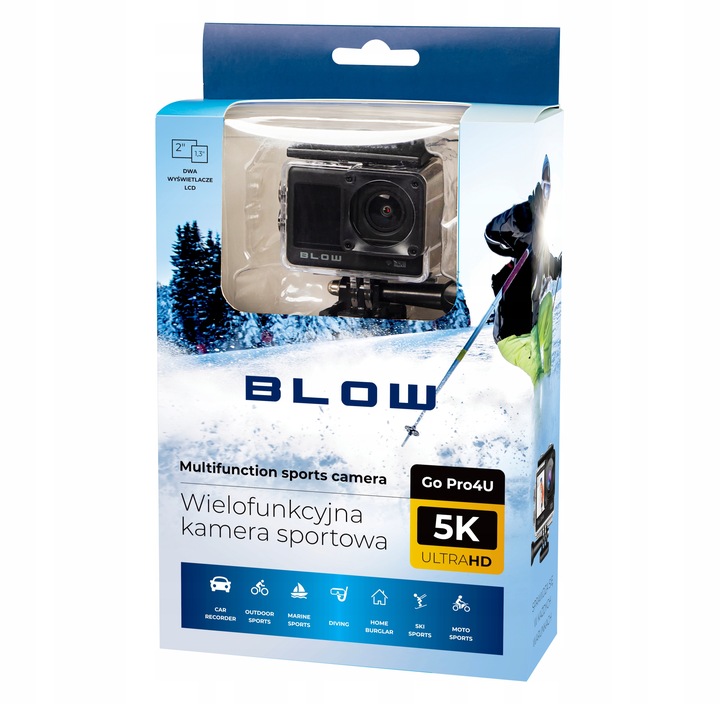 KAMERA SPORTOWA GO PRO4U 4K WIFI USB UHD MIKROFON PILOT UCHWYTY