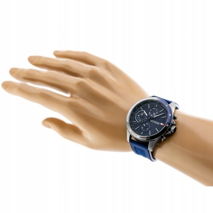 ZEGAREK MĘSKI TOMMY HILFIGER 1791721 BANK datownik niebieski +BOX +GRAWER