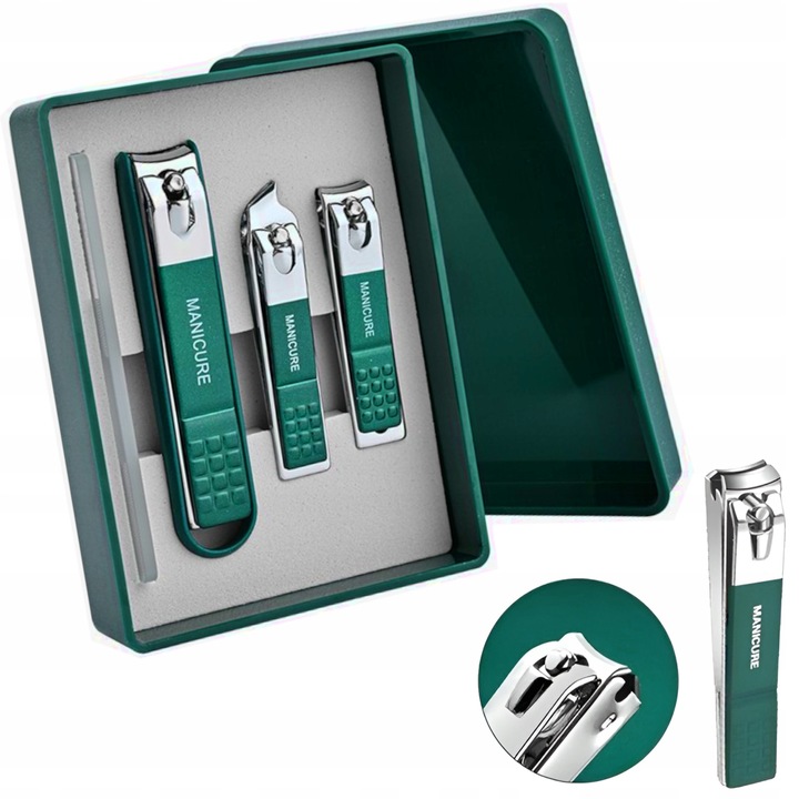 OBCINACZ DO GRUBYCH PAZNOKCI ZESTAW 4w1 CĄŻKI OBCINACZKI Stal Nierdzewna