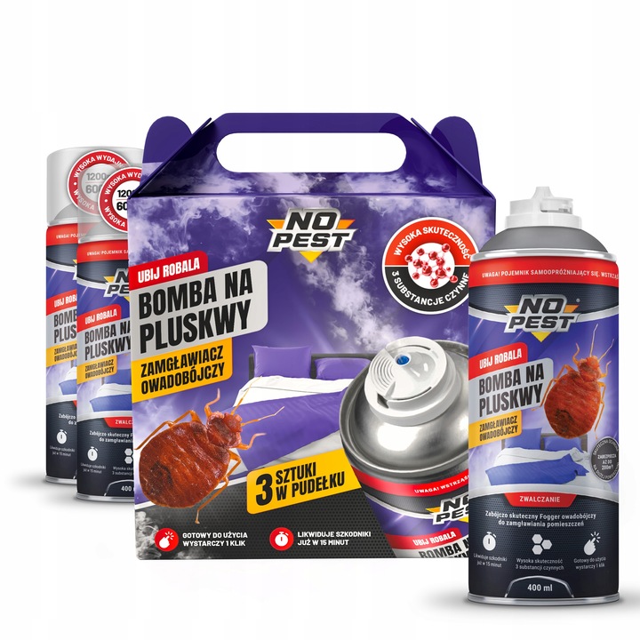 BOMBA GRANAT ZAMGŁAWIAJACY NA PLUSKWY MOCNY FOGGER ŚRODEK PREPARAT NO