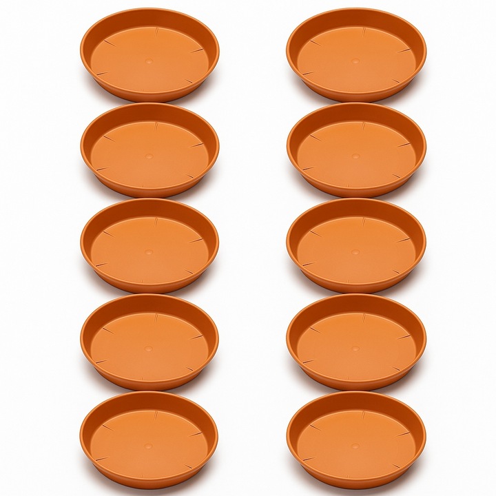 10x Podstawka pod doniczkę misę POD CHRYZANTEMY śr. 22cm tworzywo