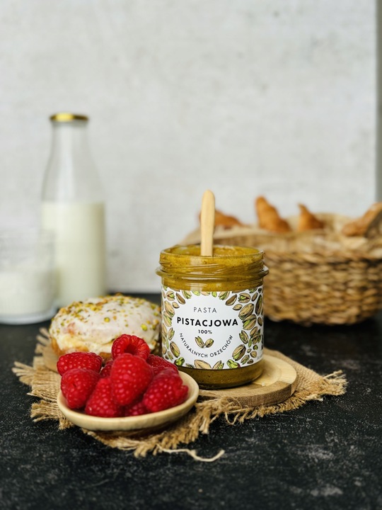 Pasta pistacjowa 250 g - Naturalna, 100% pistacji, krem pistacjowy