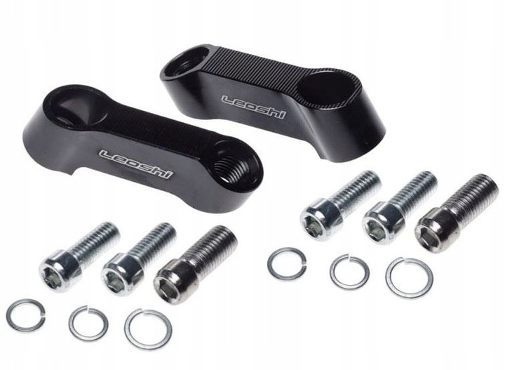 Poszerzenie Przedłużenie Adapter Dystans Lusterek Czarny M10 Prawy + Prawy