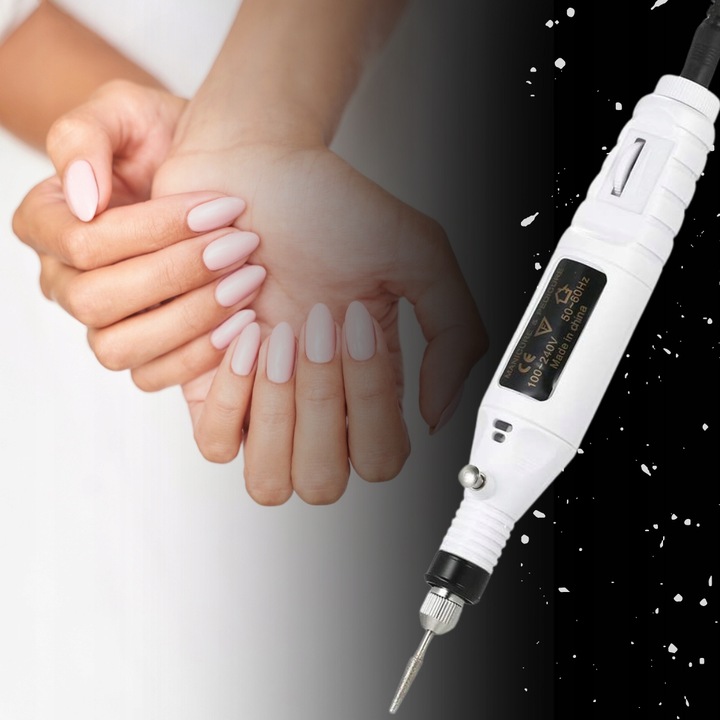 FREZARKA DO PAZNOKCI MANICURE PEDICURE DO USUWANIA HYBRYD ŻELU + FREZY