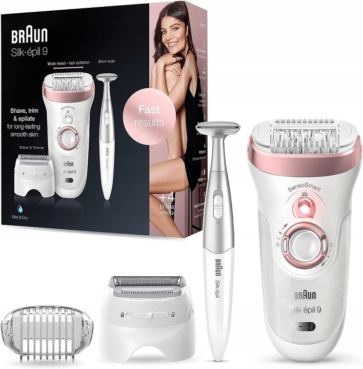 Depilator Braun Silk-épil 9 SensoSmart Zestaw Depilator Golarka Trymer