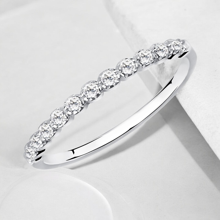 PIERŚCIONEK SREBRNY próba 925 Rodowany z cyrkoniami Knuckle Ring PIĘKNY R14