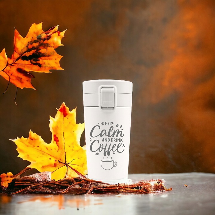 Kubek termiczny z sitkiem termos na kawę herbatę prezent własny grawer