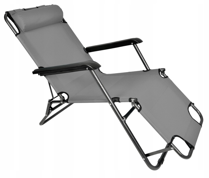 LEŻAK OGRODOWY SKŁADANY FOTEL PLAŻOWY ZERO GRAVITY LEON NA TARAS DO OGRODU