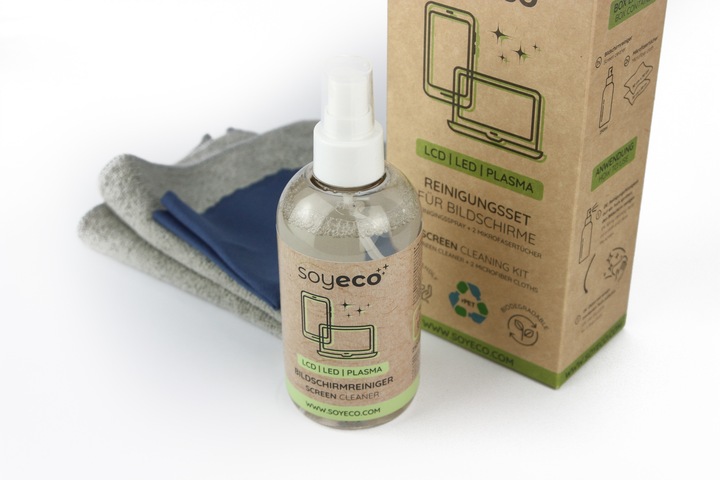 PŁYN DO CZYSZCZENIA EKRANÓW TV LCD LCD MONITORÓW ZESTAW Z MIKROFIBRĄ x2 -