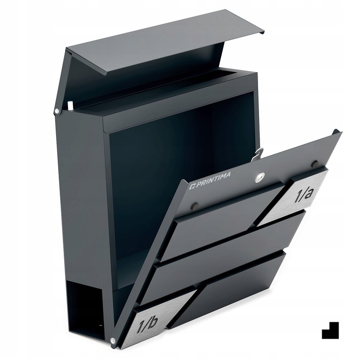 Duża Skrzynka Na Listy Z Numerem Domu Antracyt Wyżłobiony Numer Domu