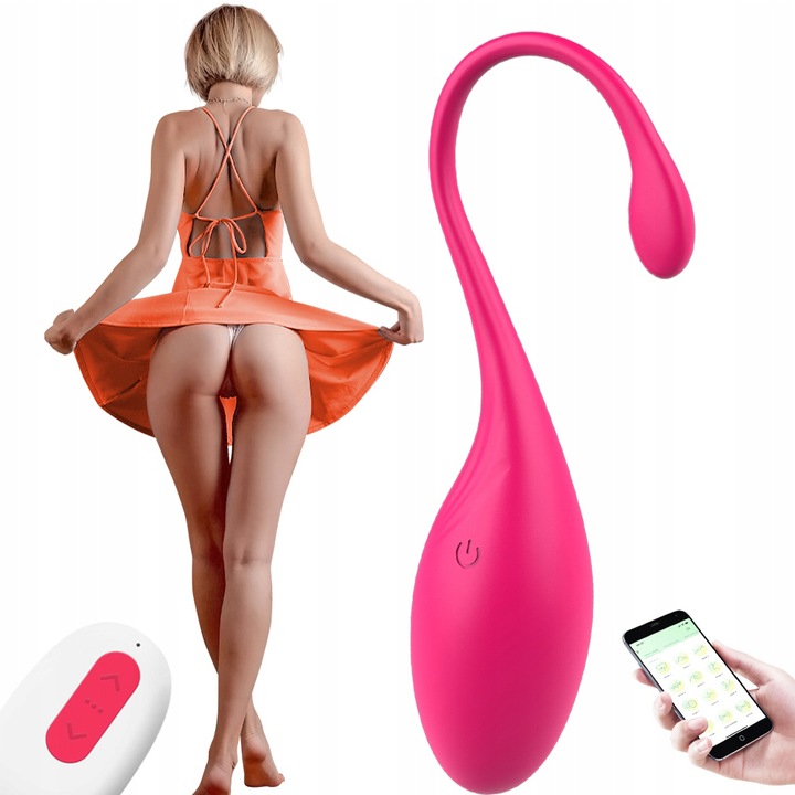 WIBRATOR STEROWANY APLIKACJĄ WIBRUJĄCE JAJKO MASAŻER SEX EROTYCZNY JAJECZKO