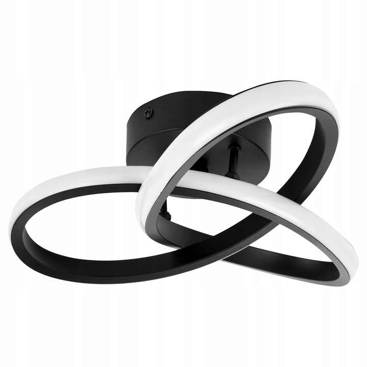 Lampa Sufitowa LED PLAFON Żyrandol 24W Barwa Neutralna Czarna do