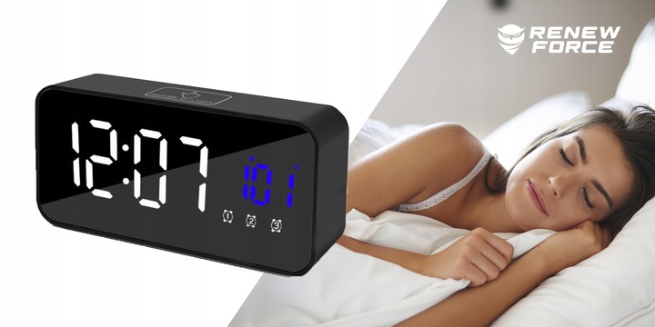 ZEGAR ELEKTORNICZNY BUDZIK LED NOWOCZESNY DESIGN WYSOKA FUNKCJONALNOŚĆ