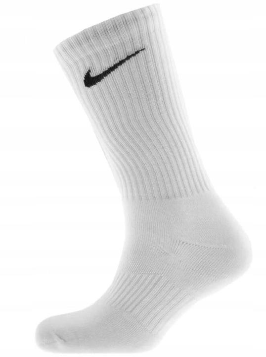 Skarpety Męskie Nike Cushioned 6Par r.42-46 Długie Białe Bawełniane