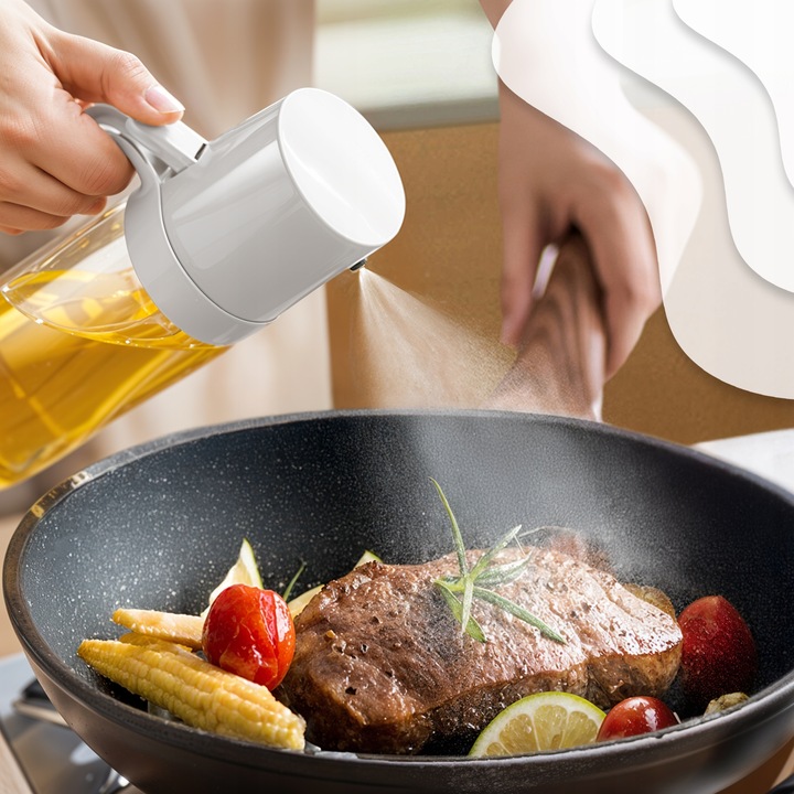 SPRYSKIWACZ DO OLIWY OLEJU KUCHENNY DOZOWNIK SZKLANY SPRAY Z RĄCZKĄ Kuketo