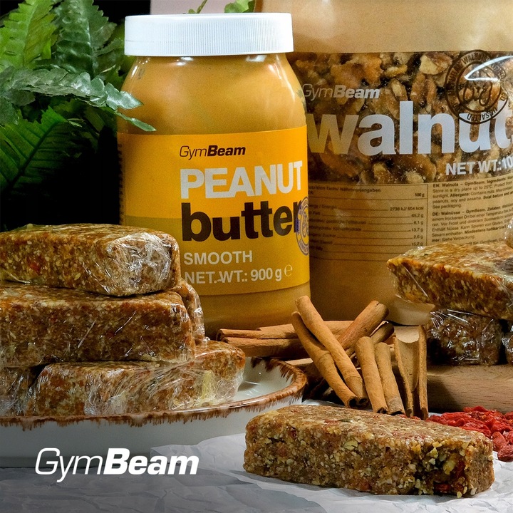 MASŁO ORZECHOWE 100% PEANUT BUTTER BEZ CUKRU SOLI GŁADKIE GymBeam 900g