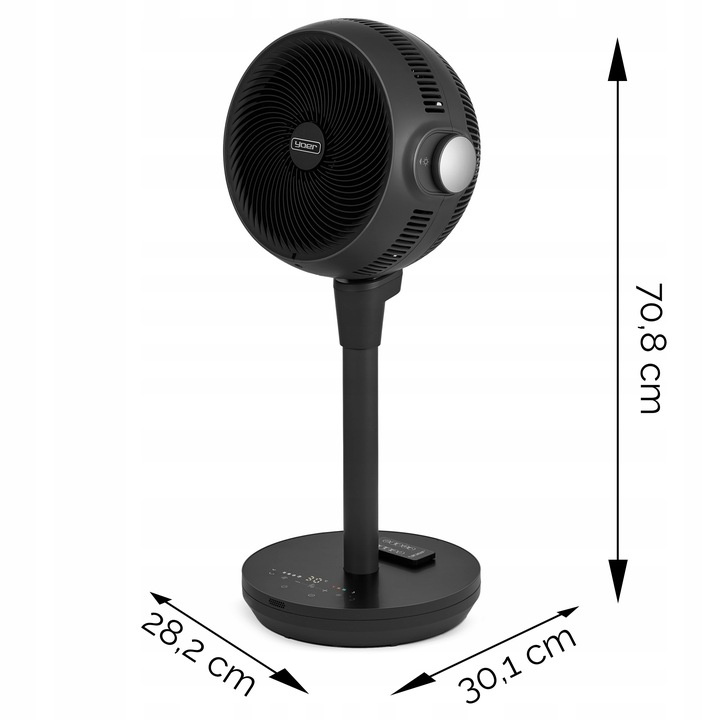 Termowentylator Farelka Cichy 38dB Yoer 1800W +Oscylacja 3D