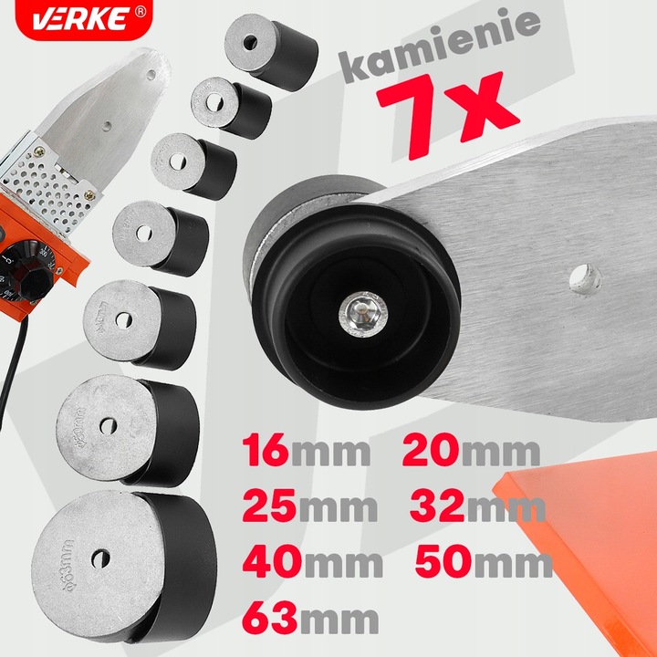 ZGRZEWARKA POLIFUZYJNA DO ZGRZEWANIA RUR PP PCV 800W MOCNA + MATRYCE ZESTAW