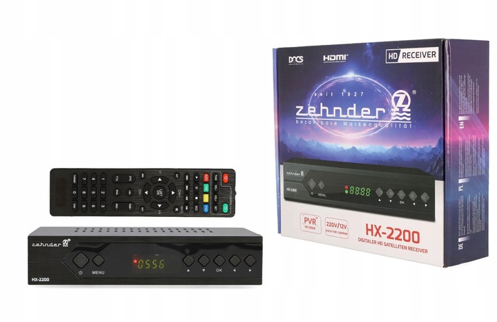 Tuner satelitarny FTA HD DVB-S2 ZEHNDER HX-2200 ASTRA