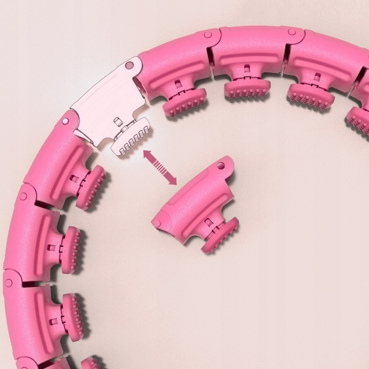 ODCHUDZAJĄCY HULA HOP Z OBCIĄŻENIEM SMART Z LICZNIKIEM I WYPUSTKAMI HULAHOP