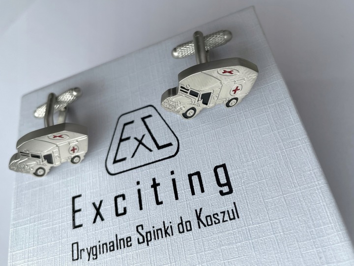 Ślubne weselne złote spinki do mankietów dla Pana Młodego ekskluzywne Etui