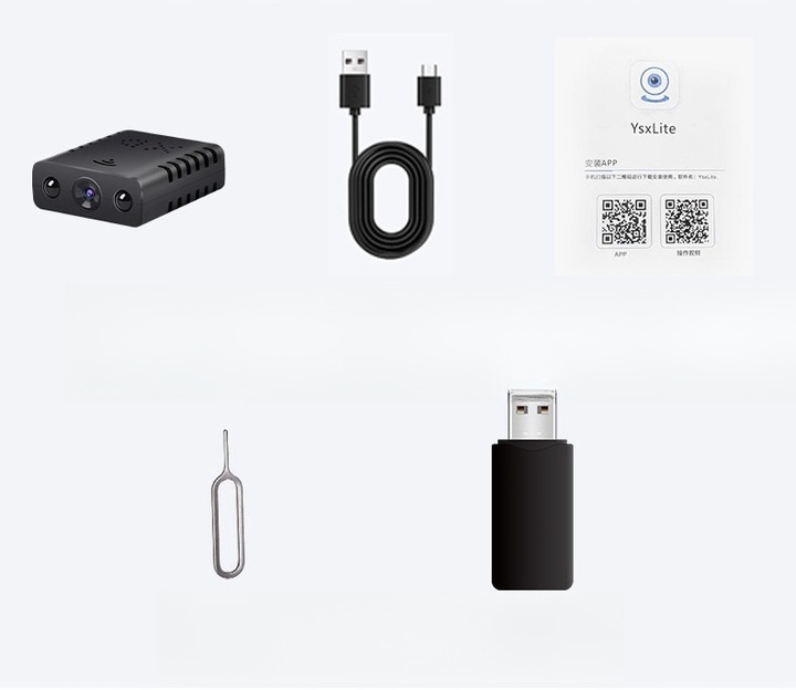 KAMERA IP WIFI Kamera szerokokątna HD WIFI mini Z czytnikiem kart