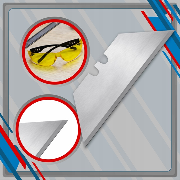 Ostrza do nożyków 61 mm wymienne 50 szt wkłady zapasowe ostre