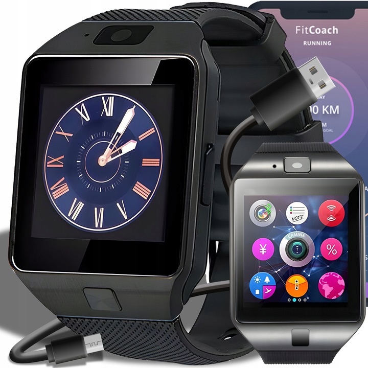 SMARTWATCH DZ-09 ZEGAREK SMART WATCH KARTA SIM SD
