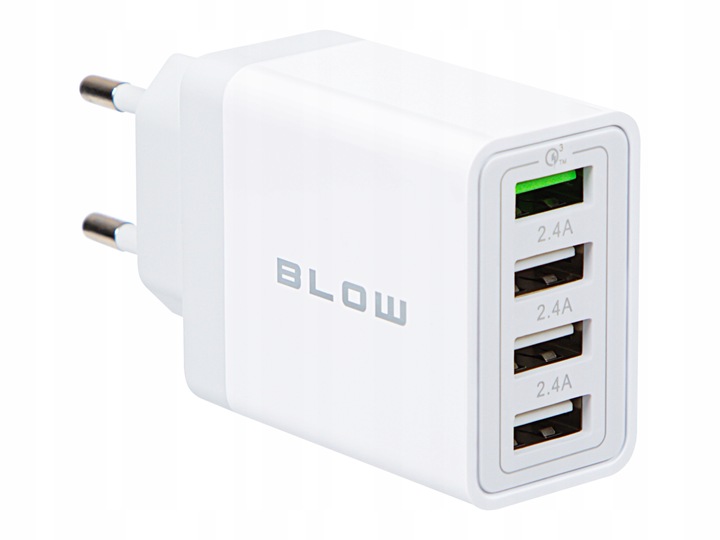 SZYBKA ŁADOWARKA SIECIOWA KOSTKA 4xUSB QUICK CHARGE 3.0 30W