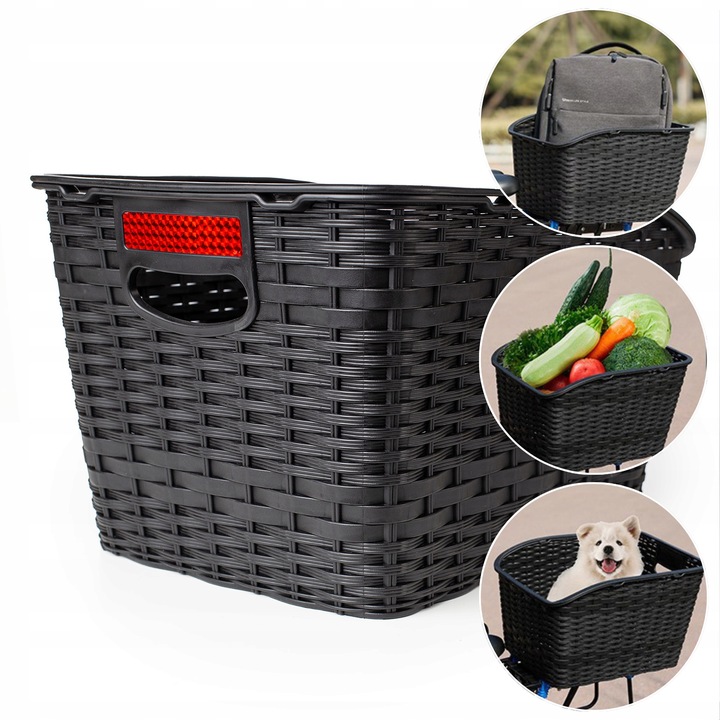 KOSZYK ROWEROWY TYLNY KOSZ ROWER BAGAŻNIK ZAKUPY MOCNY Z UCHWYTEM POJEMNY