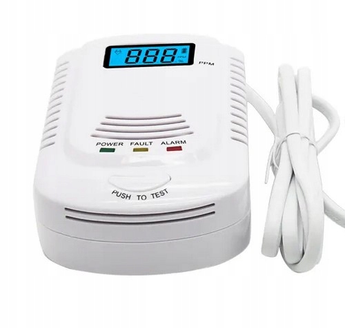 CZUJNIK TLENKU WĘGLA CZADU GAZU DETEKTOR CO 230V