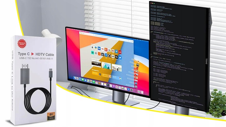 KABEL PRZEWÓD ADAPTER PRZEJŚCIÓWKA USB-C 3.1 TYP C DO HDMI 4K MHL 200cm