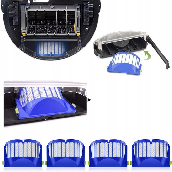 ZESTAW FILTRY AeroVac SZCZOTKI DO iRobot ROOMBA 620 650 671 676 680