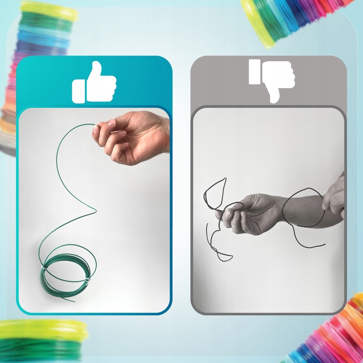 DUŻY ZESTAW FILAMENTY 200 M 40 KOLORÓW WKŁADY PLA DO DRUKARKI 3D 1,75 MM