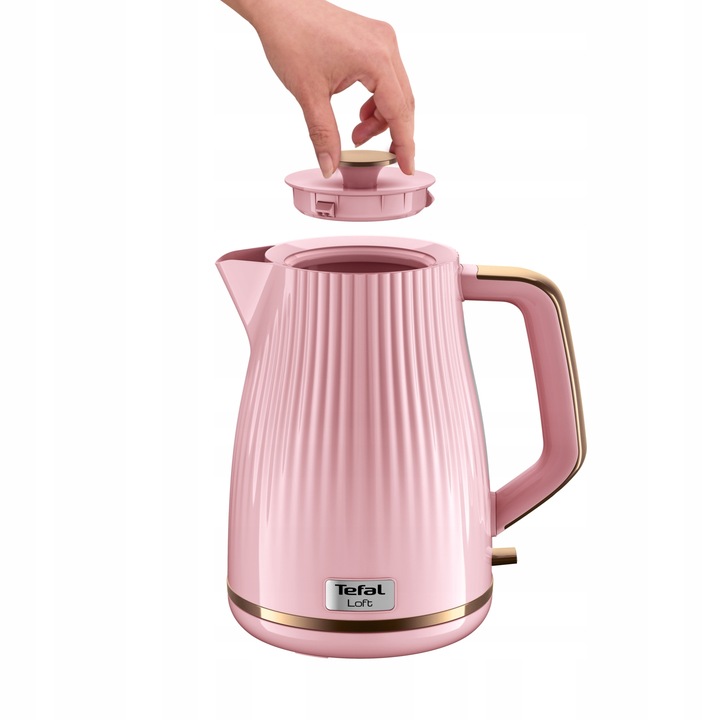 Czajnik elektryczny bezprzewodowy TEFAL Loft KO2517 2400 W różowy