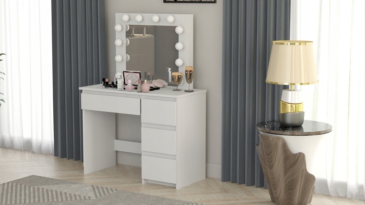 TOALETKA IZA 12 LED Z ŻARÓWKAMI DO WIZAŻU MAKIJAŻ