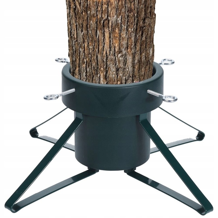 Stojak CHOINKOWY zielony metalowy podstawka pod choinkę na drzewko pojemnik