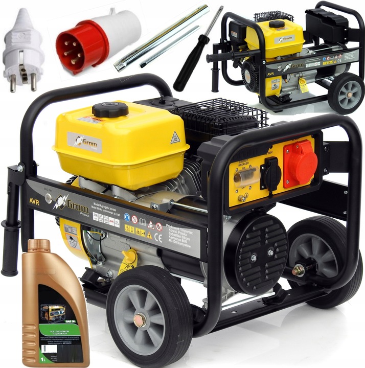 PROFESJONALNY AGREGAT PRĄDOTWÓRCZY 5,2kw generator AVR MIEDŹ STOJAN