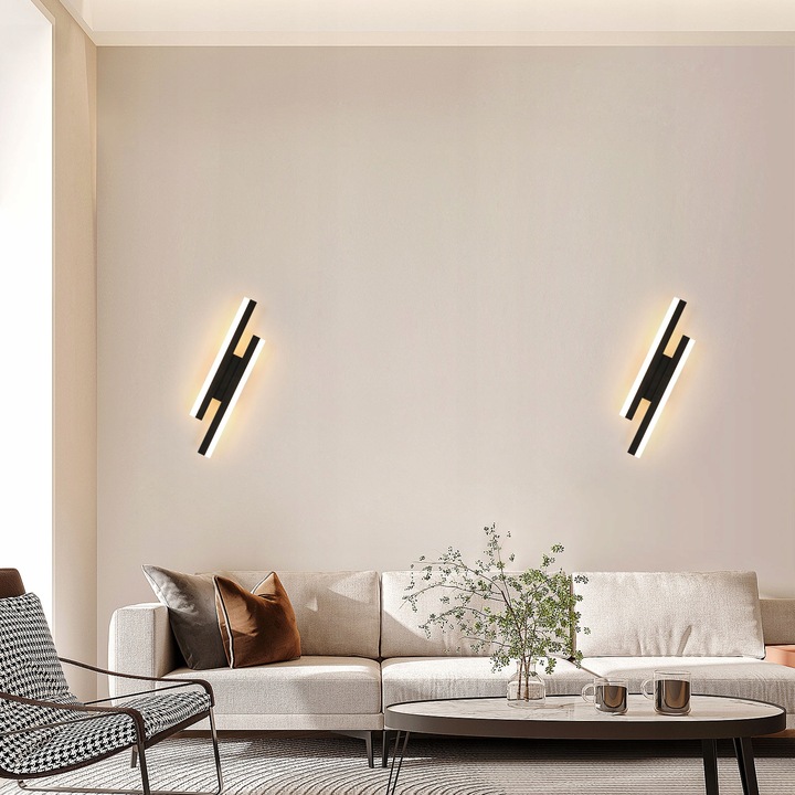 LAMPA LINIOWA SCIENNA LED KINKIET CZARNA ŚCIEMNIALNA NOWOCZESNA DO