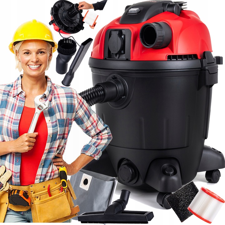 ODKURZACZ PRZEMYSŁOWY BEZWORKOWY DO GIPSU GRUZU PRZEMYSŁOWY 4000W