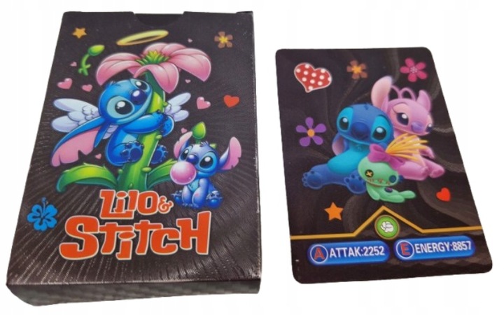 LILO I STITCH ZESTAW 4w1 ZŁOTE CZARNE SREBRNE TĘCZOWE / KOLOROWE 220 sztuk