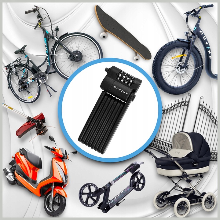 ZAPIĘCIE ROWEROWE SKŁADANE ZAPIĘCIE DO ROWERU SZYFR MUVIKE FOLD 850/7C