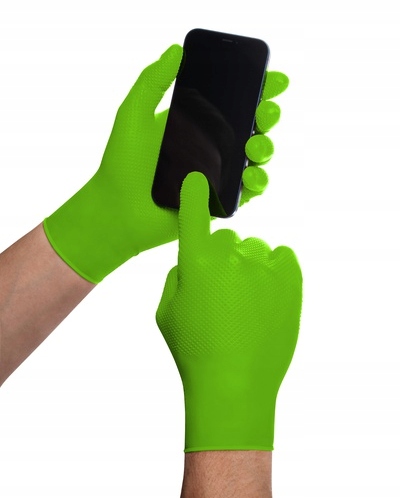 Rękawiczki MERCATOR GOGRIP OGRODNICZE green ZIELONE 50 szt. rozmiar XL