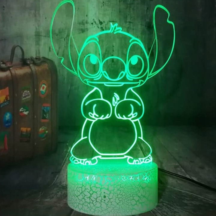 Lampka 3D nocna led usb na prezent Lilo i Stich