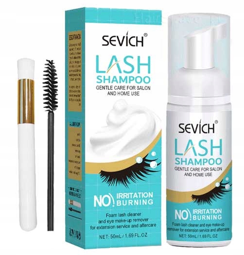 Szampon w Piance do Mycia Sztucznych Rzęs 50ml+ Gratis Pędzelek Szczoteczka