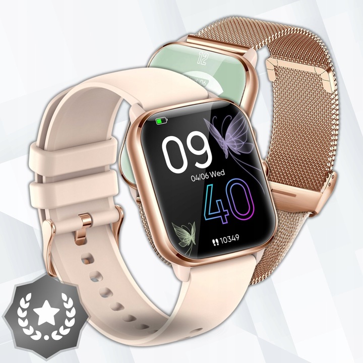 SMARTWATCH DAMSKI ZEGAREK PL MENU POWIADOMIENIA ROZMOWY SMART WATCH